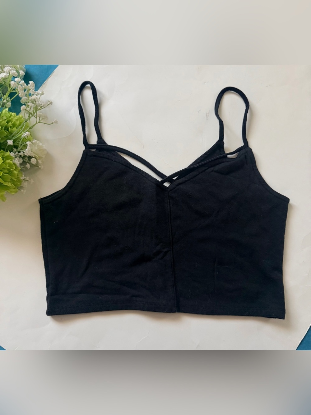 Hollister black Cami crop top